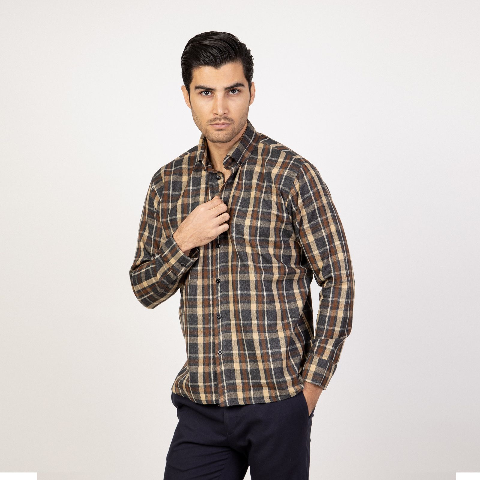 پیراهن آستین بلند مردانه باینت مدل 943-3 - - 3