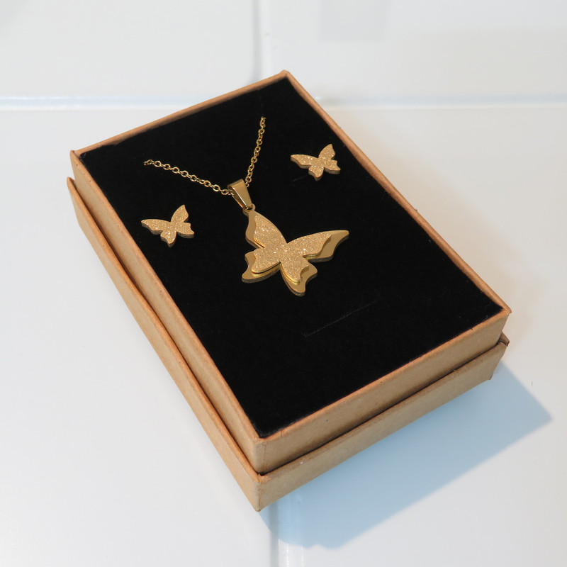 نیم ست زنانه طرح پروانه کد AS031