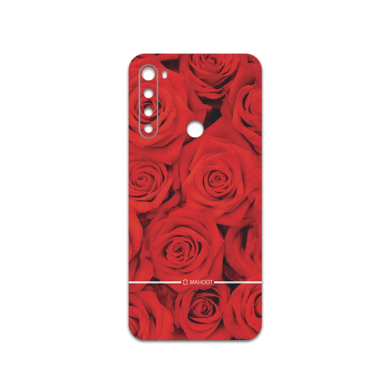 برچسب پوششی ماهوت مدل Red-Flower مناسب برای گوشی موبایل شیائومی Redmi Note 8