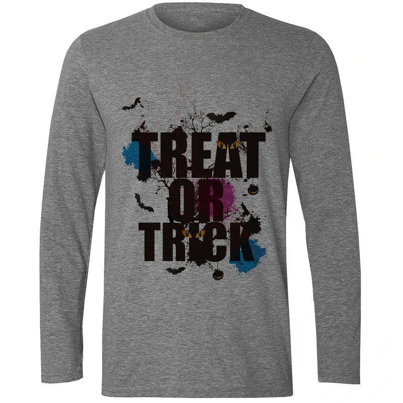 تیشرت آستین بلند مردانه طرح treat کد F286