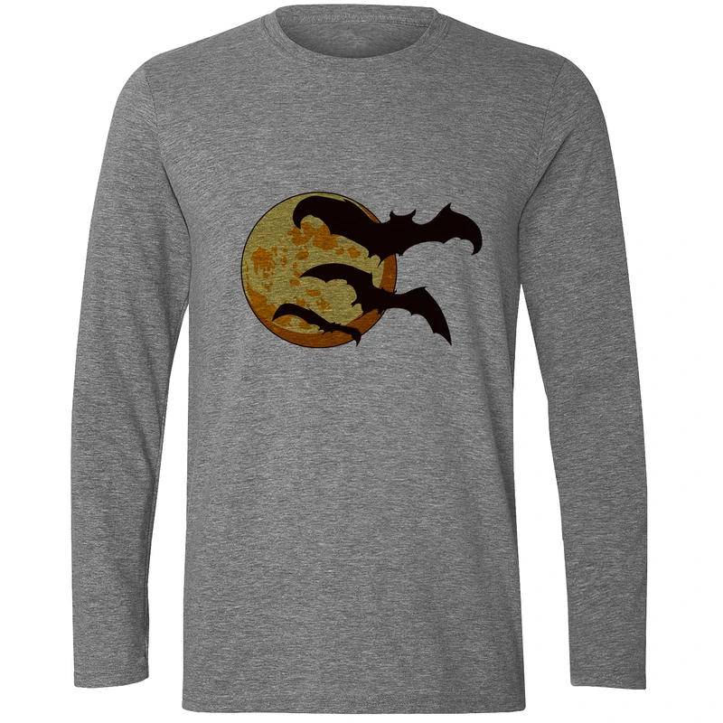 تیشرت آستین بلند مردانه طرح خفاش ها کد F291