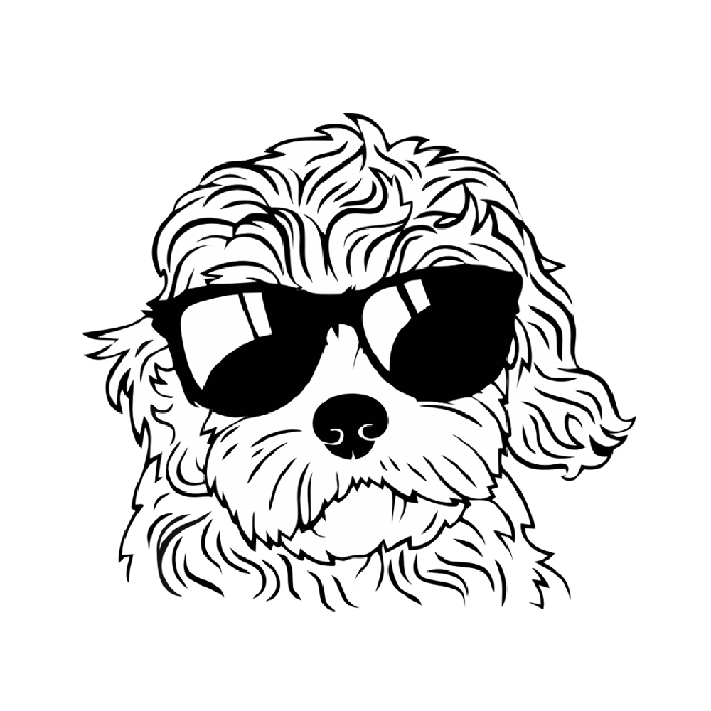 استیکر مستر راد طرح سگ عینکی کد 001