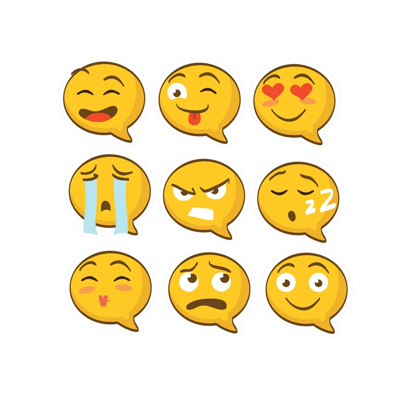 استیکر لپ تاپ طرح Emoji کد S28 مجموعه 9 عددی