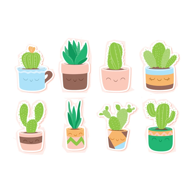 استیکر لپ تاپ طرح Cactus کد S40 مجموعه 8 عددی
