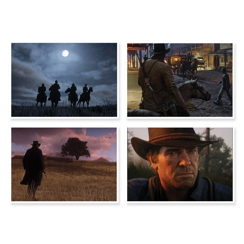  پوستر طرح Red Dead Redemption 2 کد A-1519 مجموعه 4 عددی