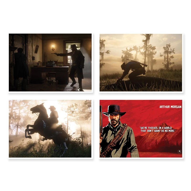 پوستر طرح Red Dead Redemption 2 کد A-1520 مجموعه 4 عددی