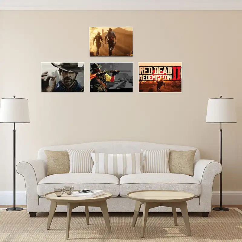 پوستر طرح Red Dead Redemption 2 کد A-1523 مجموعه 4 عددی