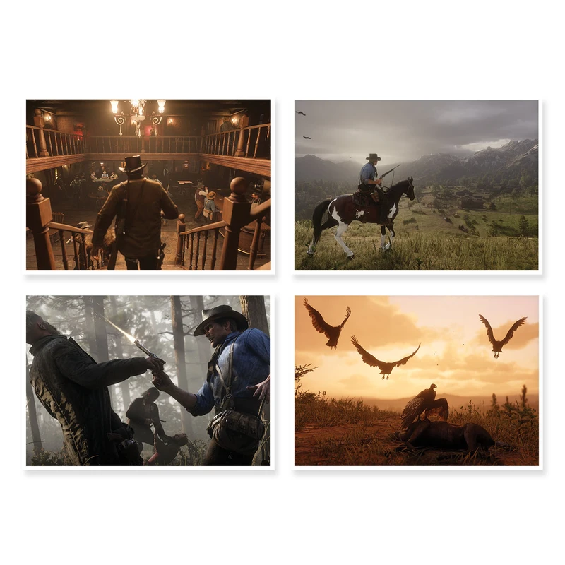 پوستر طرح Red Dead Redemption 2 کد A-1524 مجموعه 4 عددی