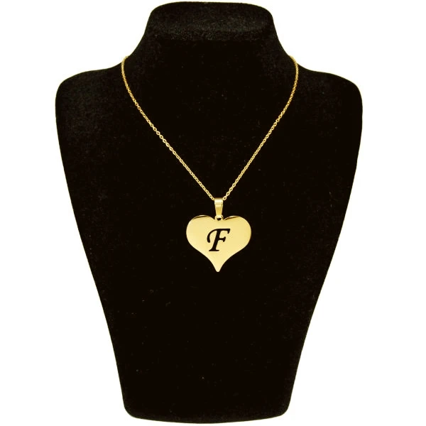  گردنبند طلا 18 عیار زنانه طرح F کد UN0111