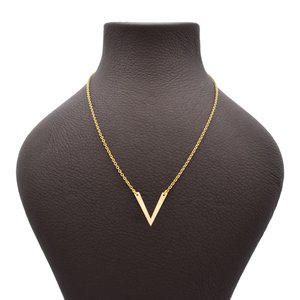 گردنبند طلا 18 عیار زنانه طرح V کد 715M410