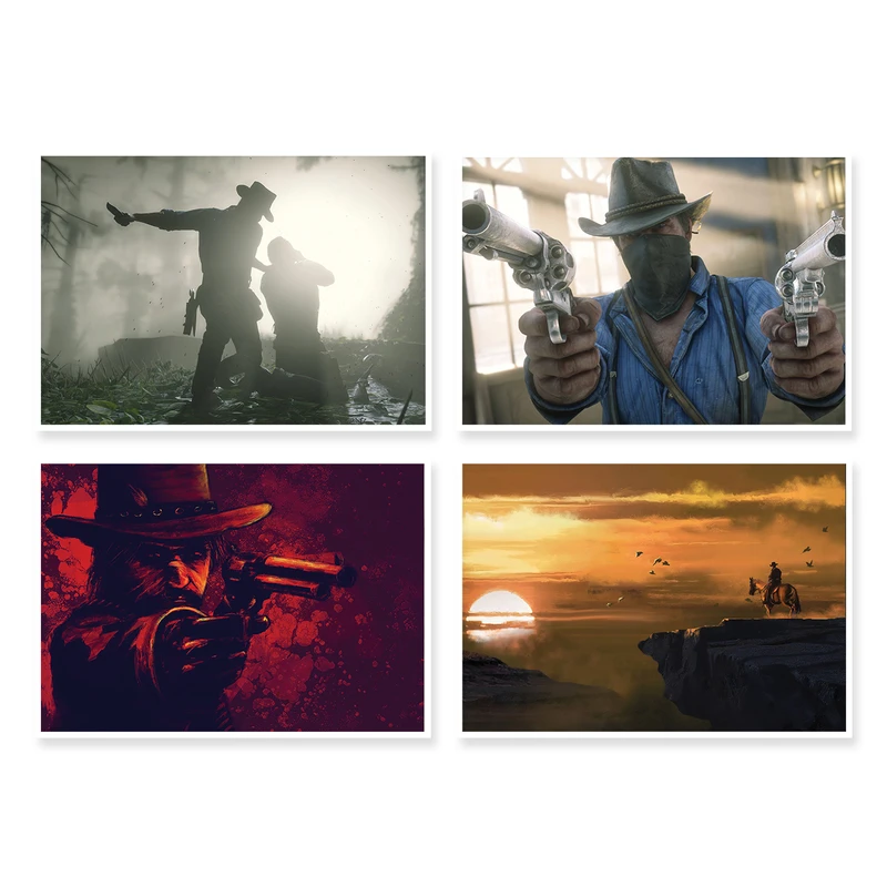 پوستر طرح Red Dead Redemption 2 کد A-1532 مجموعه 4 عددی