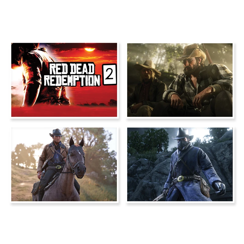 پوستر طرح Red Dead Redemption 2 کد A-1536 مجموعه 4 عددی