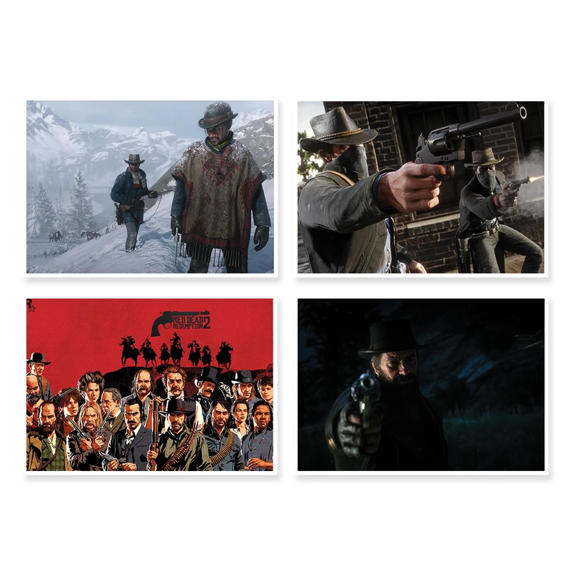 پوستر طرح Red Dead Redemption 2 کد A-1537 مجموعه 4 عددی