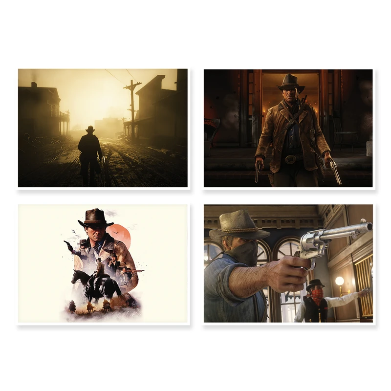 پوستر طرح Red Dead Redemption 2 کد A-1539 مجموعه 4 عددی