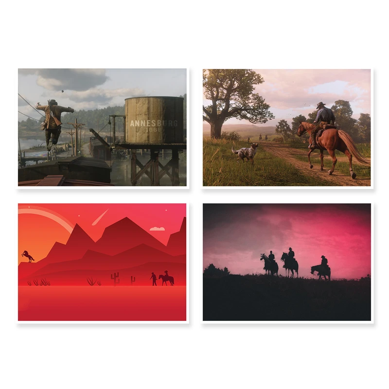 پوستر طرح Red Dead Redemption 2 کد A-1540 مجموعه 4 عددی