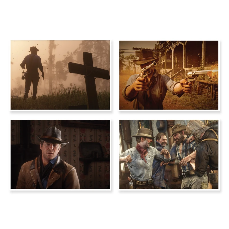 پوستر طرح Red Dead Redemption 2 کد A-1541 مجموعه 4 عددی