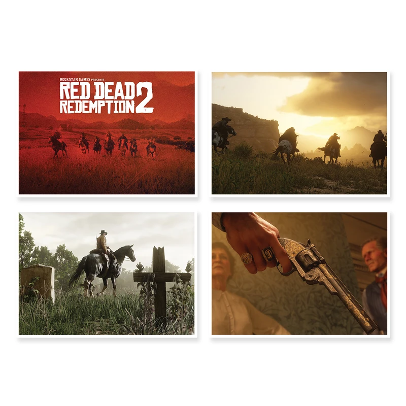 پوستر طرح Red Dead Redemption 2 کد A-1542 مجموعه 4 عددی