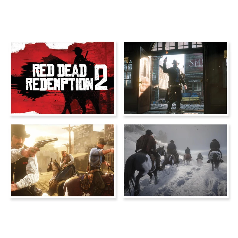 پوستر طرح Red Dead Redemption 2 کد A-1544 مجموعه 4 عددی