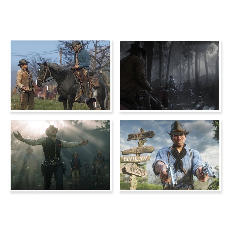 پوستر طرح Red Dead Redemption 2 کد A-1549 مجموعه 4 عددی