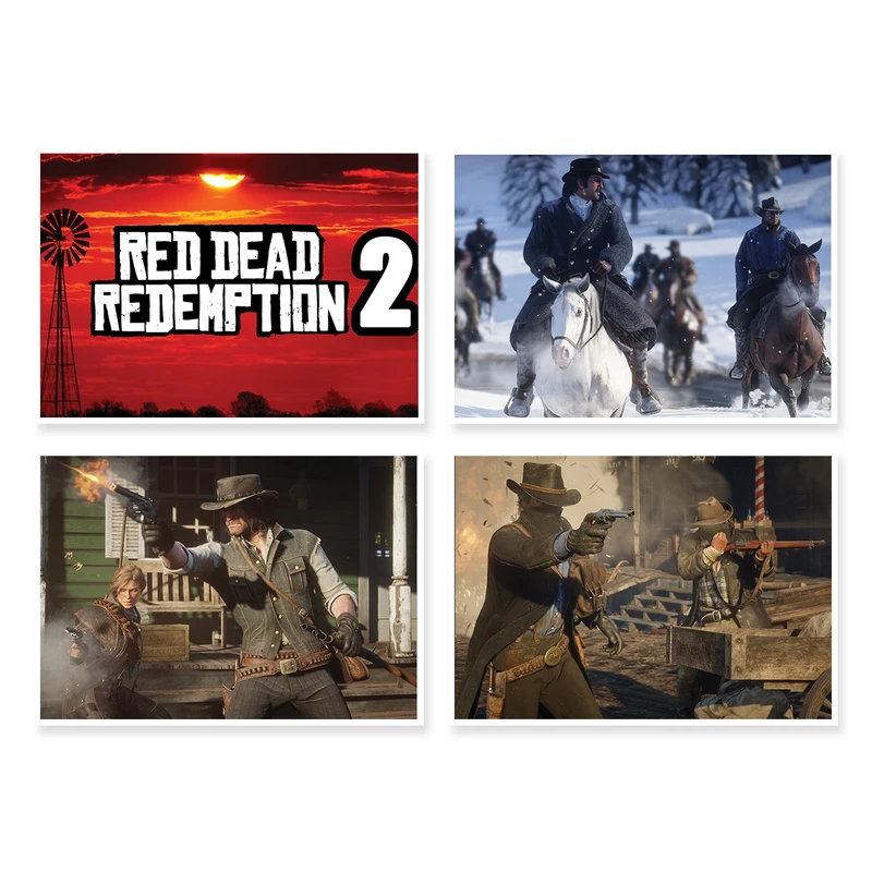 پوستر طرح Red Dead Redemption 2 کد A-1552 مجموعه 4 عددی