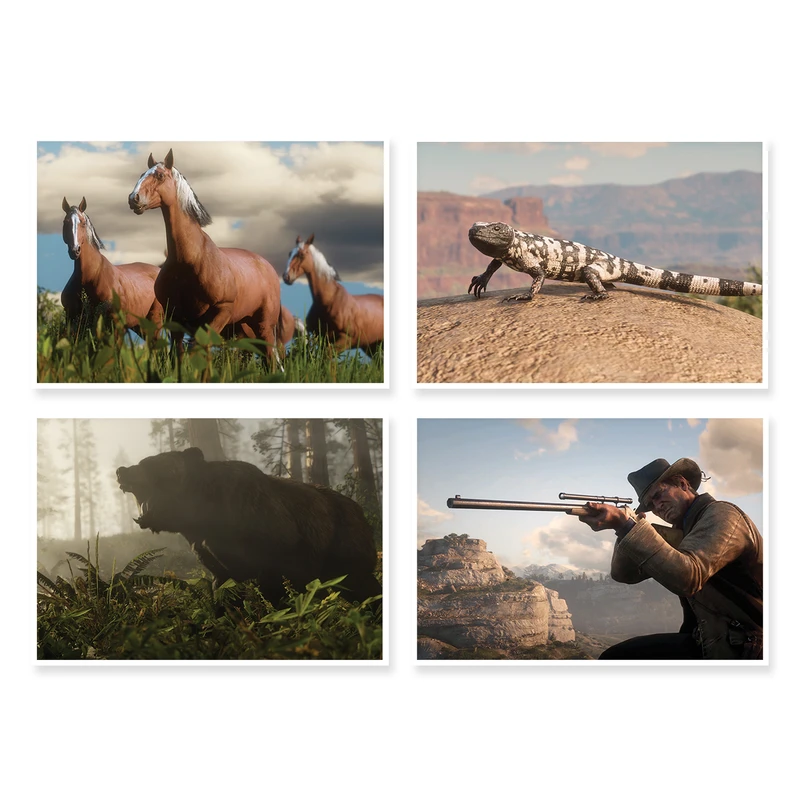 پوستر طرح Red Dead Redemption 2 کد A-1554 مجموعه 4 عددی