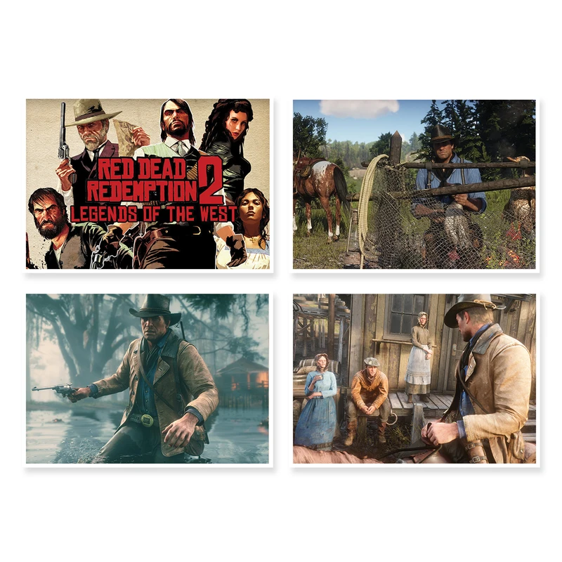 پوستر طرح Red Dead Redemption 2 کد A-1556 مجموعه 4 عددی