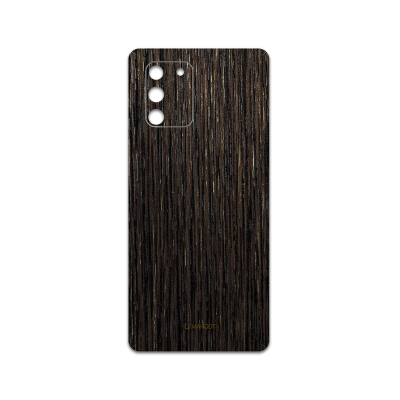 برچسب پوششی ماهوت مدل Dark-Gold-Stripes-Wood مناسب برای گوشی موبایل سامسونگ Galaxy S10 Lite