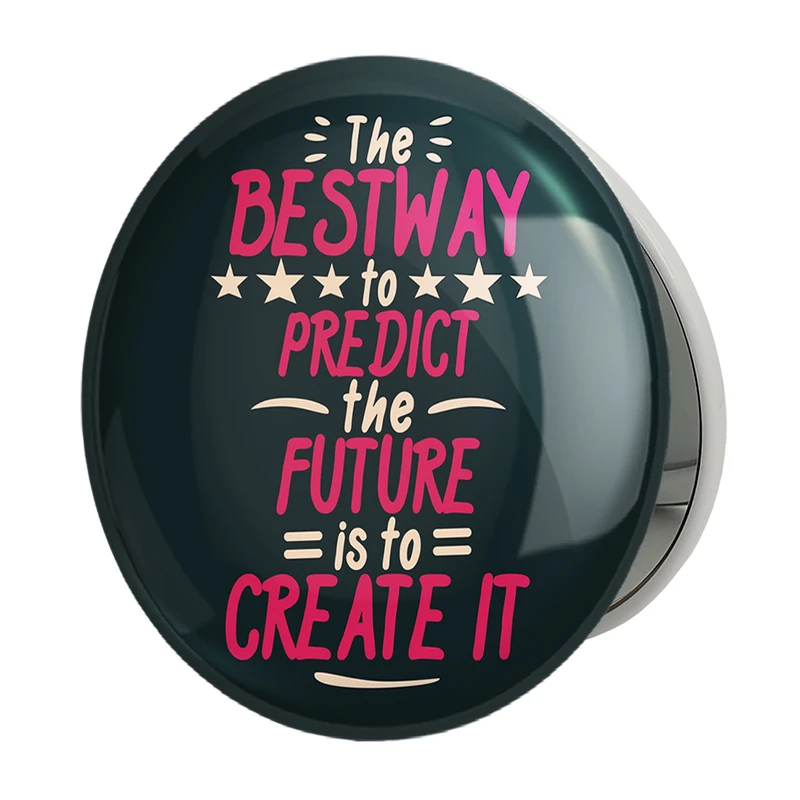 آینه جیبی خندالو طرح جملات انگیزشی مدل تاشو کد 24804 