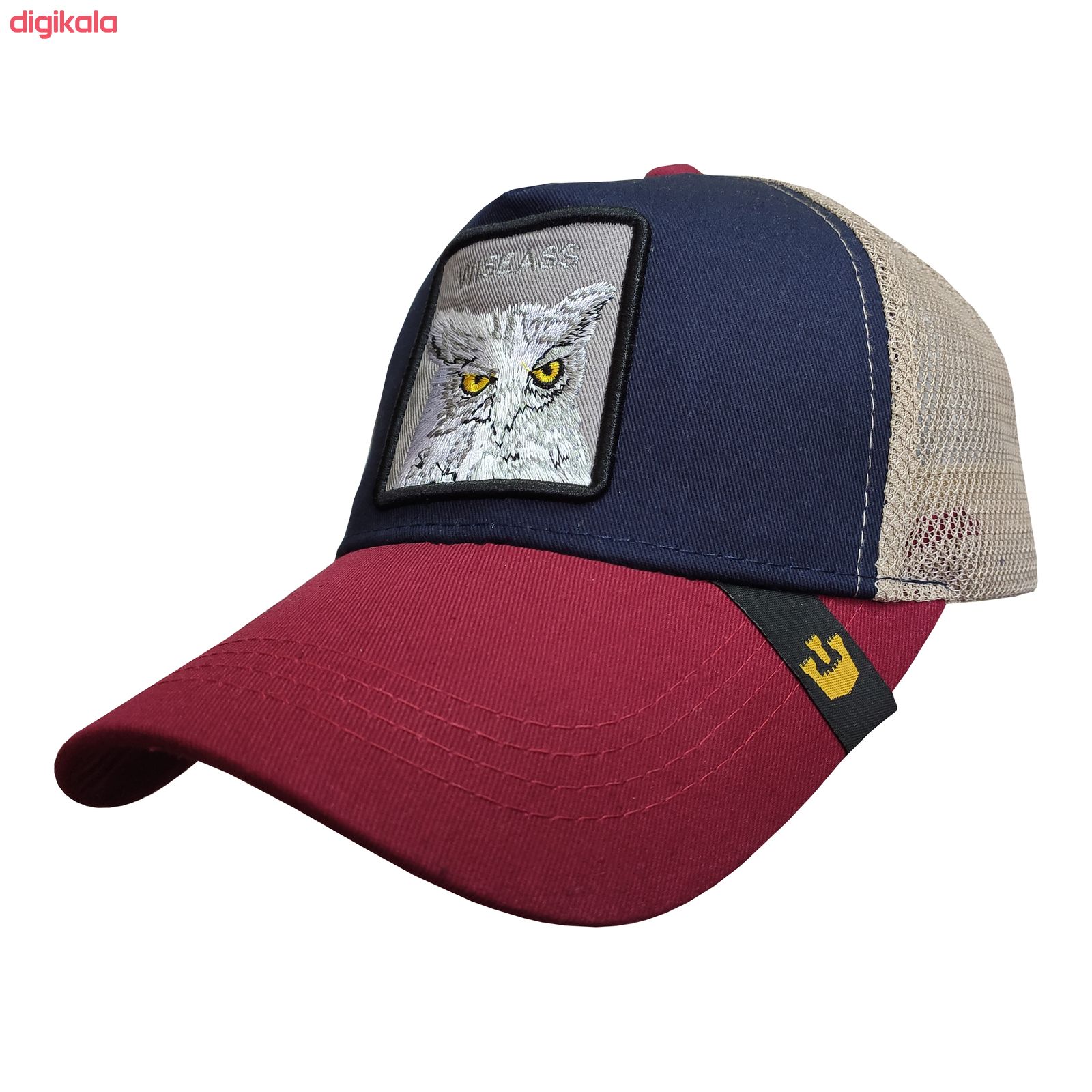 کلاه کپ پسرانه طرح جغد کد PT-30308 رنگ زرشکی