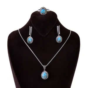   نیم ست نقره زنانه بازرگانی میلادی کد NTR_020