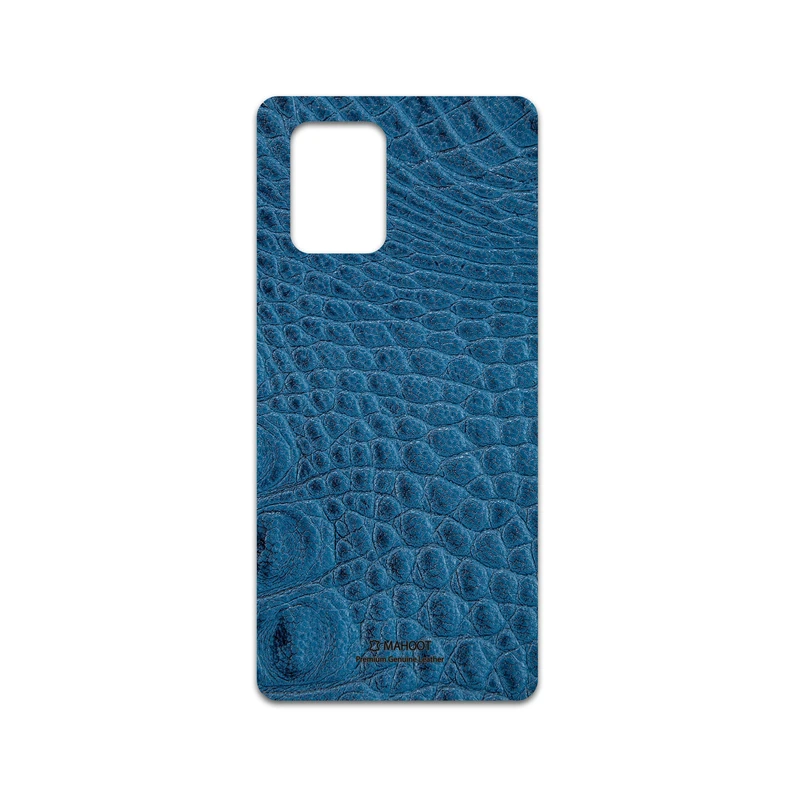 برچسب پوششی ماهوت مدل Blue-Crocodile-Leather مناسب برای گوشی موبایل سامسونگ Galaxy S10 Lite