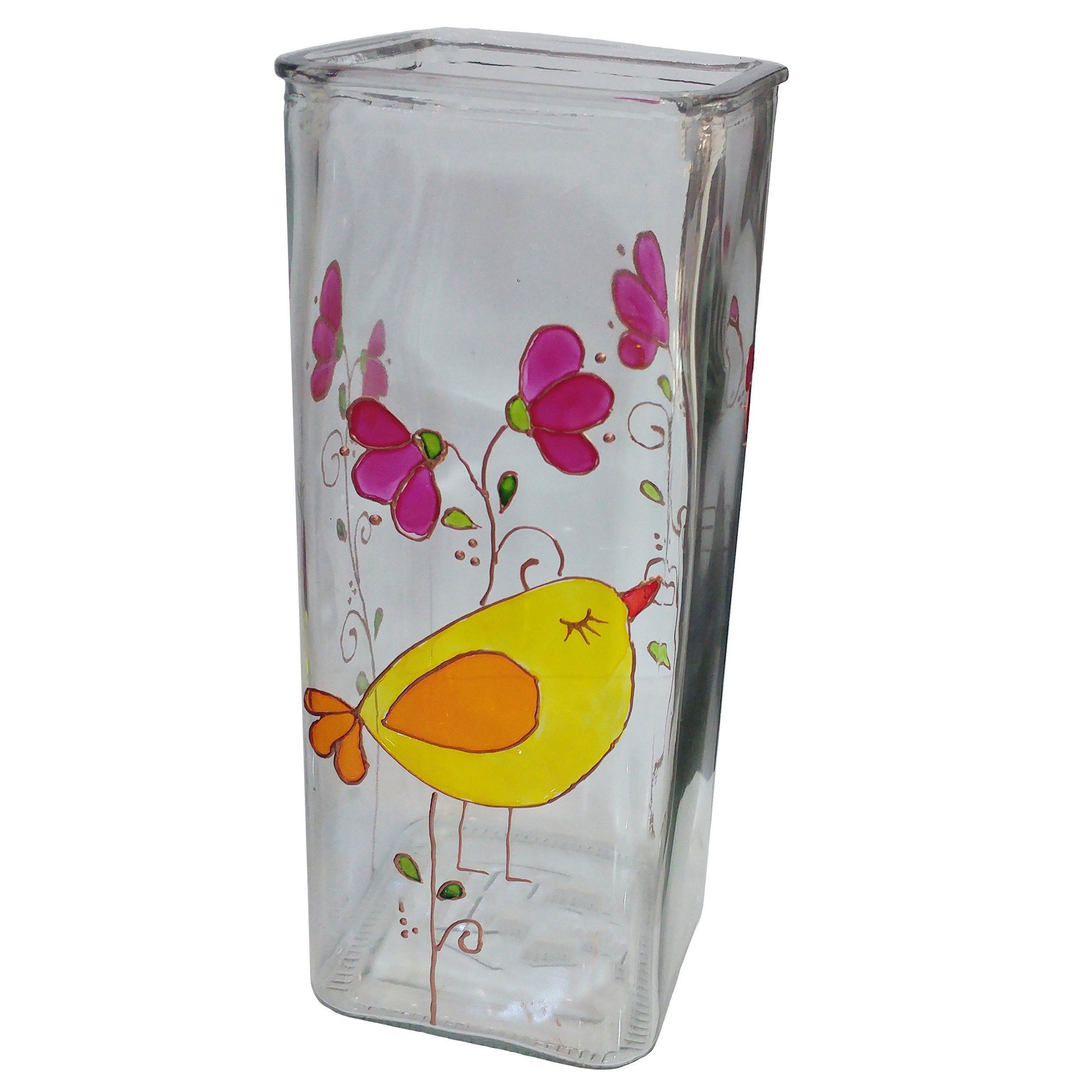 گلدان شیشه ای طرح جوجه کد 01