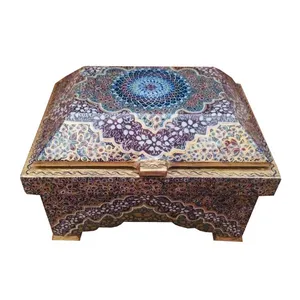 جعبه جواهرات استخوانی طرح تذهیب کد B 210