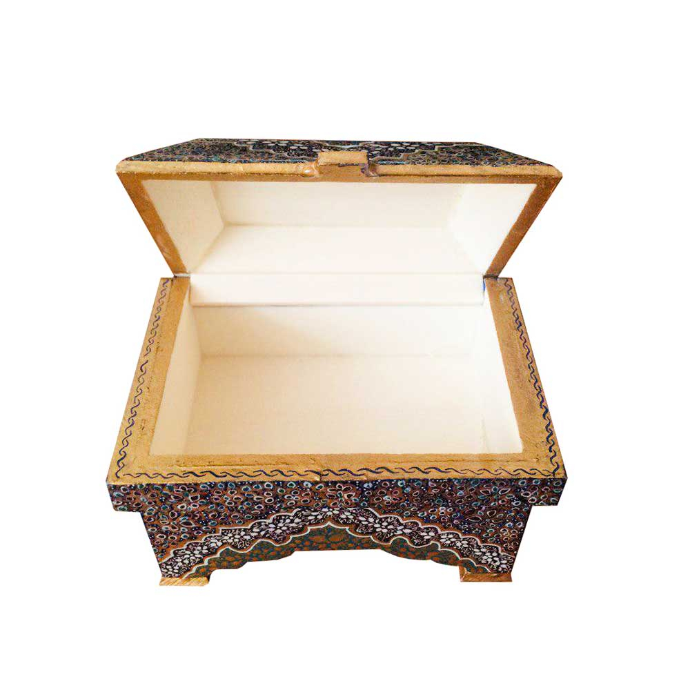 جعبه جواهرات استخوانی طرح تذهیب کد B 210