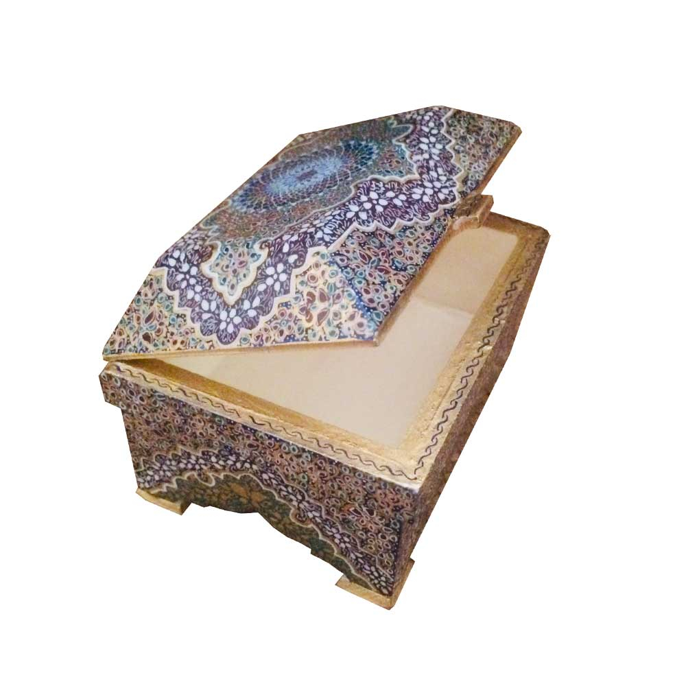 جعبه جواهرات استخوانی طرح تذهیب کد B 210