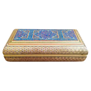 جعبه جواهرات خاتم کاری طرح تذهیب کد B 211