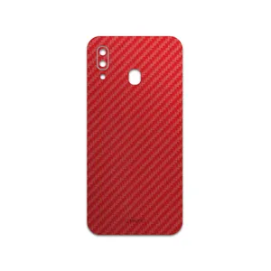 MAHOOT Red-Fiber Cover Sticker for Samsung Galaxy M10s