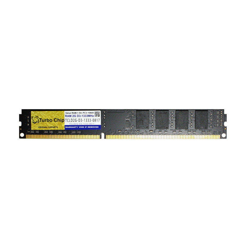 رم دسکتاپ DDR3 تک کاناله 1333 مگاهرتز CL11 توربو چیپ مدل TCLD2G-D3-1333 ظرفیت 2 گیگابایت