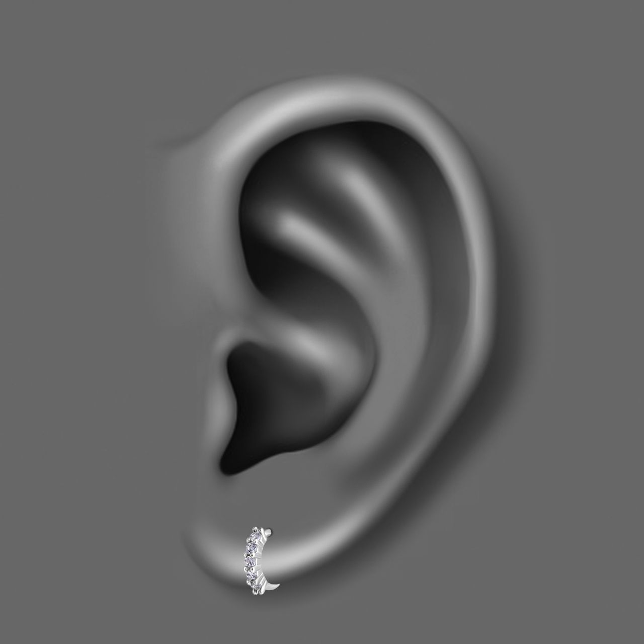 پیرسینگ گوش زنانه اقلیمه کد HS73 -  - 3