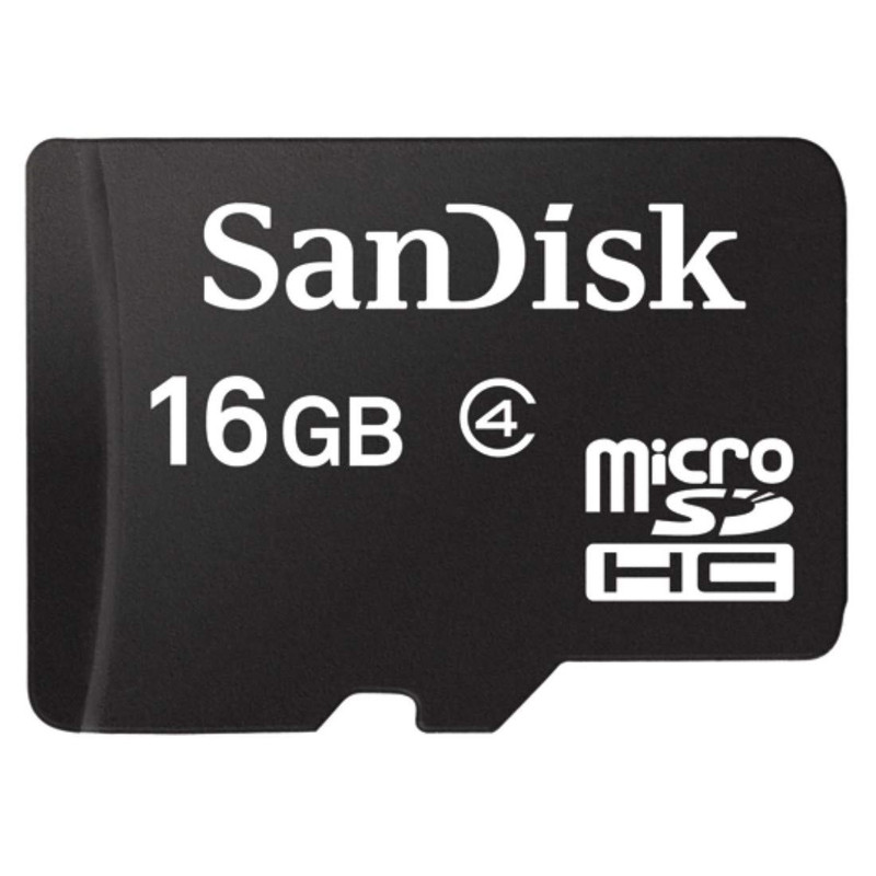 کارت حافظه microSDHC سن دیسک مدل MSD16 کلاس 4 استاندارد UHS-I سرعت 4MBps ظرفیت 16 گیگابایت به همراه آداپتور SD