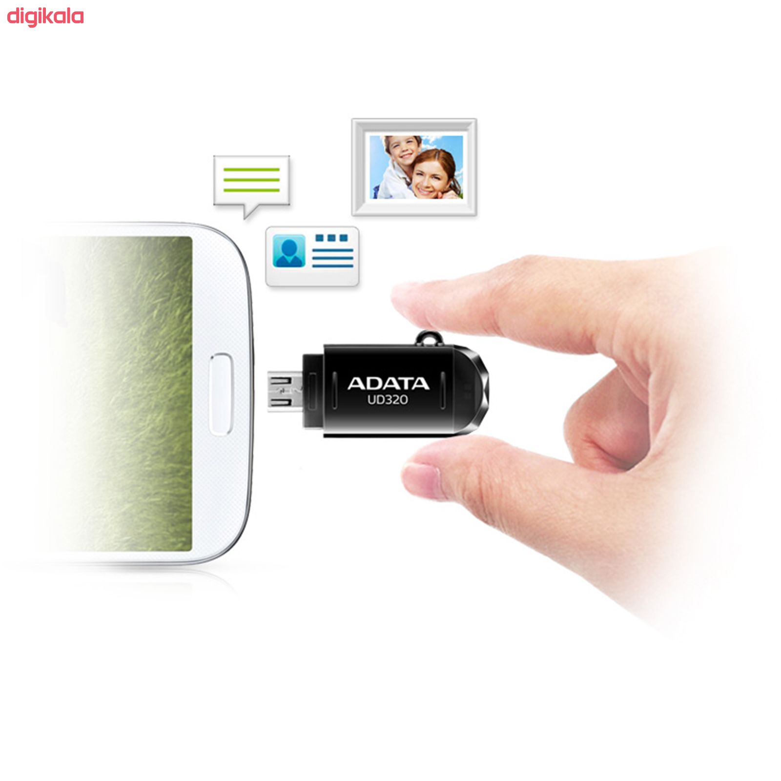 فلش مموری OTG ای دیتا مدل DashDrive Durable UD320 ظرفیت 32 گیگابایت main 1 3