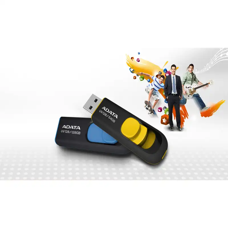 فلش مموری ای دیتا مدل DashDrive UV128 ظرفیت 64 گیگابایت