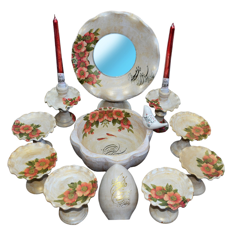 مجموعه ظروف هفت سین 12 پارچه کد HT-330