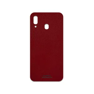 MAHOOT Red-Leather Cover Sticker for Samsung Galaxy M10s