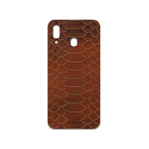 MAHOOT Brown-Snake-Leather Cover Sticker for Samsung Galaxy M10s