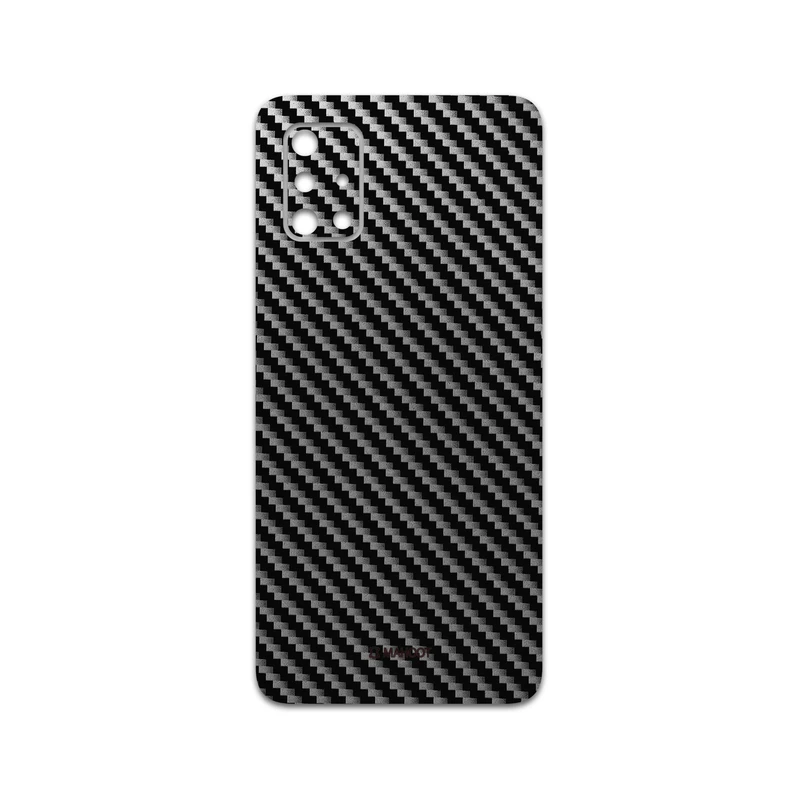 برچسب پوششی ماهوت مدل Glossy-Silver-Fiber مناسب برای گوشی موبایل سامسونگ Galaxy A71