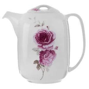 قوری چینی زرین ایران سری Quattro مدل رزفلاور