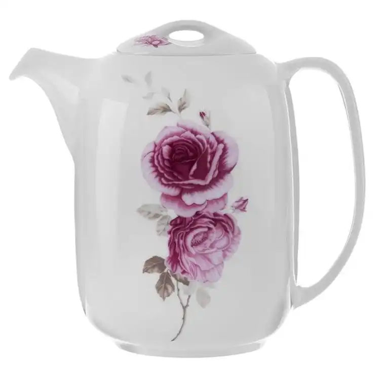 قوری چینی زرین ایران سری Quattro مدل رزفلاور