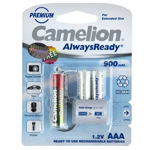 باتری قلمی قابل شارژ کملیون مدل always ready بسته 20 عددی به همراه چراغ قوه