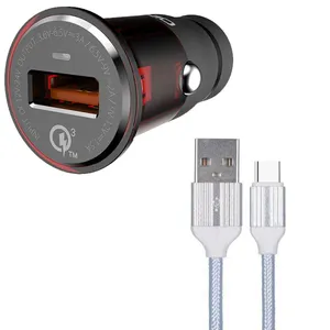 شارژر فندکی الدینیو مدل C304 به همراه کابل تبدیل USB-C